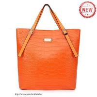 michael kors krokodil-reliëf groot oranje bakken Tas Original Harga wbqqq493